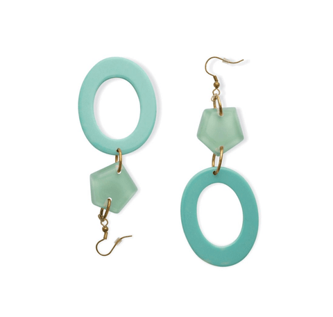 Green Dream Drop Earrings - DIRT ROAD GYPSI