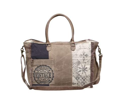Retro Print Weekender Bag
