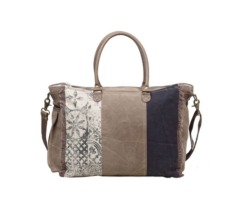 Retro Print Weekender Bag