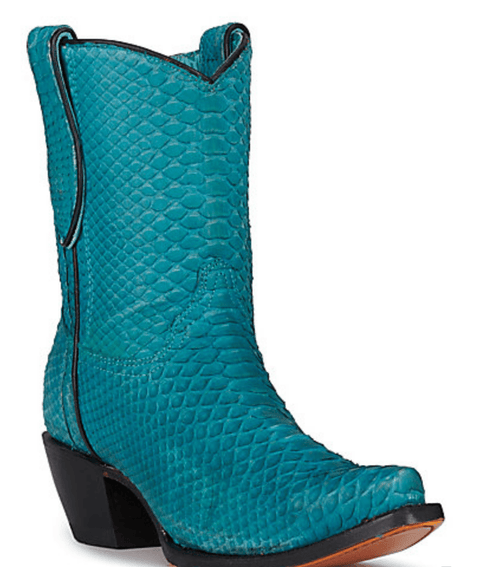 Turquoise Python Full Exotic Boot - DIRT ROAD GYPSI