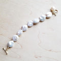 Freshwater Pearl Coin Bracelet with KC Gold Findings - DIRT ROAD GYPSI